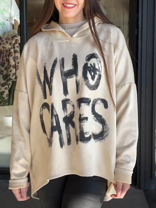 Women's Hooded Long-sleeved Sweatshirt