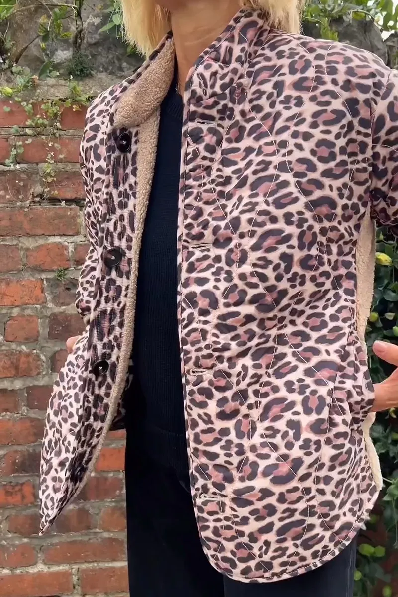 Women's Casual Reversible Pocket Plush Jacket